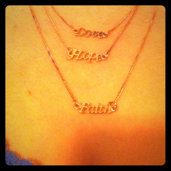 Love,hope,faith necklace.