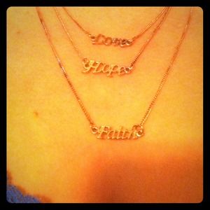 Love,hope,faith necklace.
