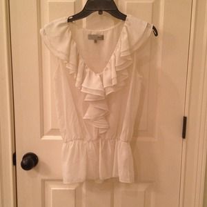 Heed Swiss Dot Ruffle Top