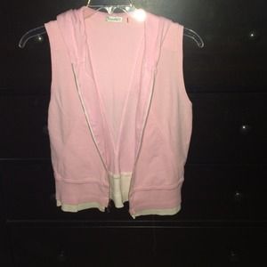 Pink sleeveless jacket