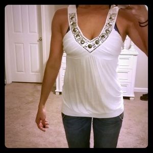 White beaded tank/dress