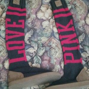 VS LOVE PINK slipper sock boots