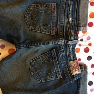 true Religion cropped jeans size 29