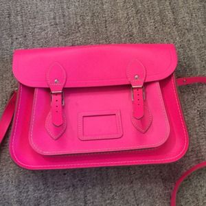 Hot Pink "The Cambridge Shatchel Company" bag.