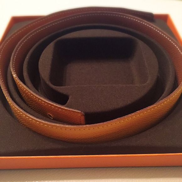 Authentic reversible Hermes belt strap (no buckle)