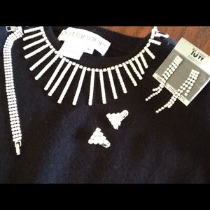 Vintage Set of 4 Rhinestone items 80's.