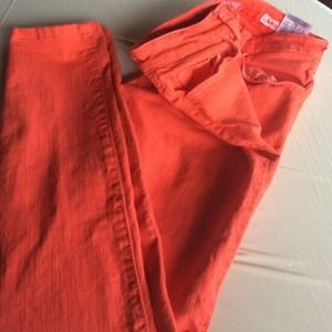 Orange guess denim.