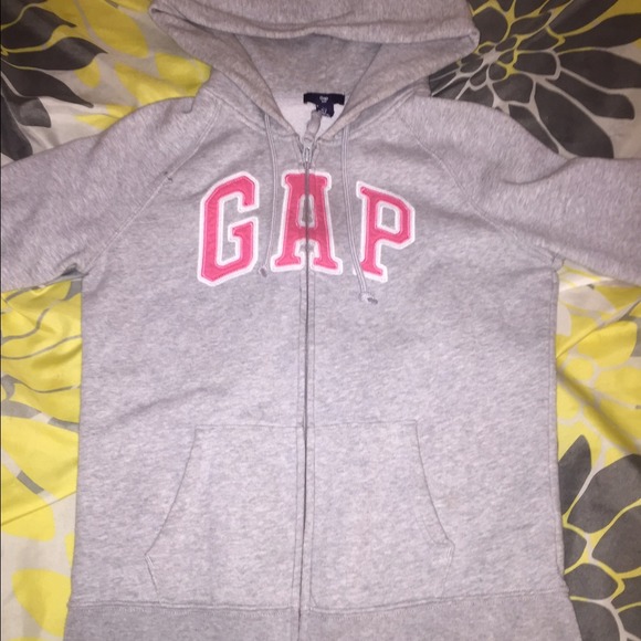 Pink/Gray Gap zip-up hoodie... - Picture 2 of 2