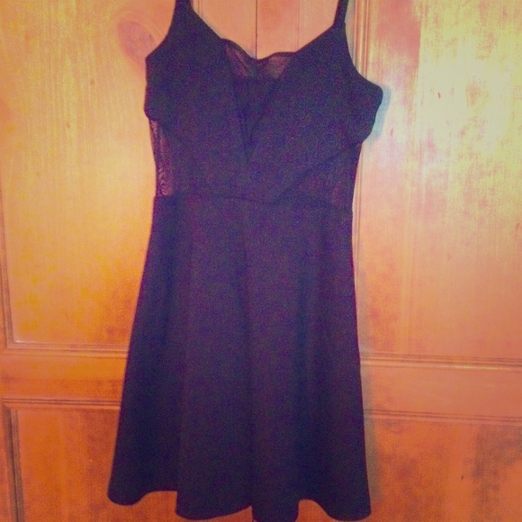 Forever 21 black cut out mesh dress NEVER WORN