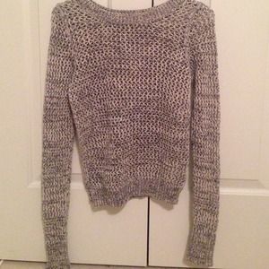 Grey, black and white sweater