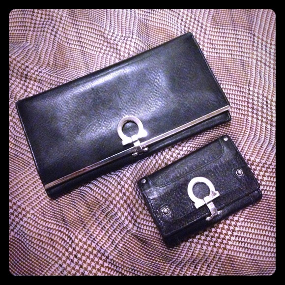 Authentic Ferragamo Black Leather Wallet