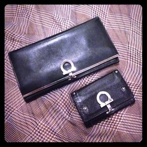 Authentic Ferragamo Black Leather Wallet