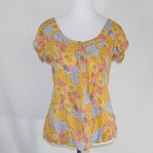 Floral Blouse with Tulip Sleeves