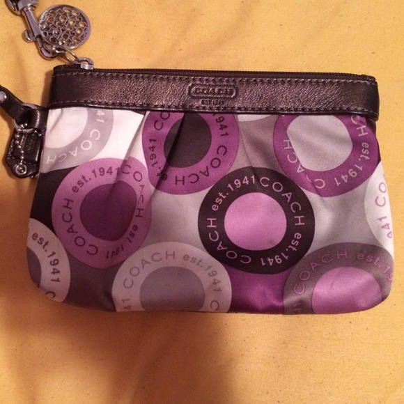 Coach wristlet with keychain