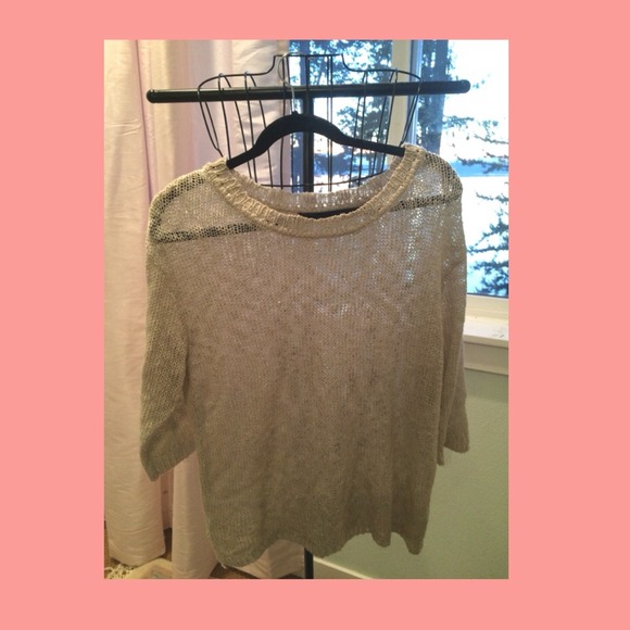Nude sweater with champagne shimmer