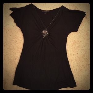 Sequined embellished tee