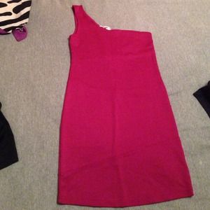Fuchsia one strap dress size small