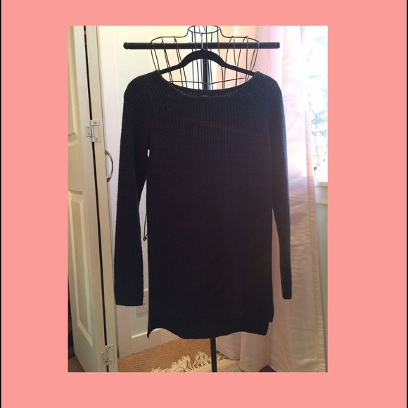 Long black sweater