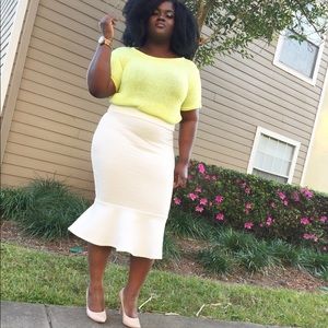 Midi high waist skirt