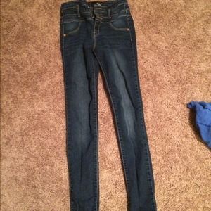 High waisted skinny jeans