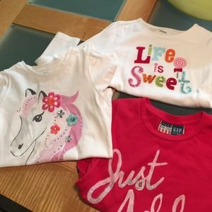 Girls size 7 lot of shirts