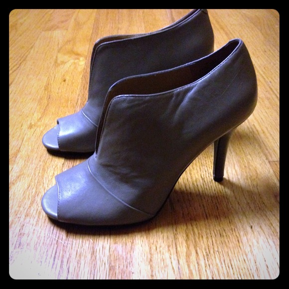Brand New Peep Toe Gray Booties