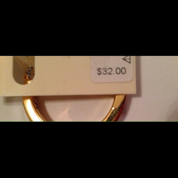 Kenneth Cole Navy/Gold Hoop Earrings original $32 - Picture 2 of 3