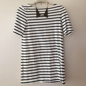 Striped A-line Tunic
