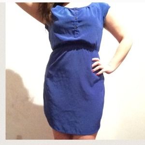 Royal blue silky dress