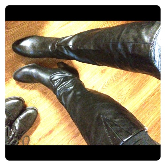 Black, Heeled Boots