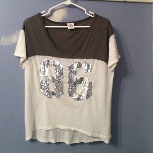 oversized sequenced top from pink