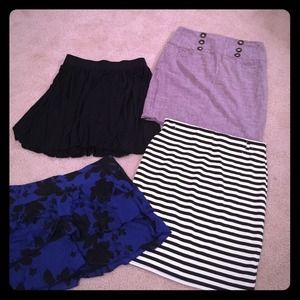 4 skirt bundle!2 tennis skirts and 2 pencil skirts