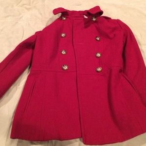 Michael kors red pea coat