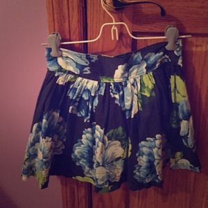 Blue floral skirt