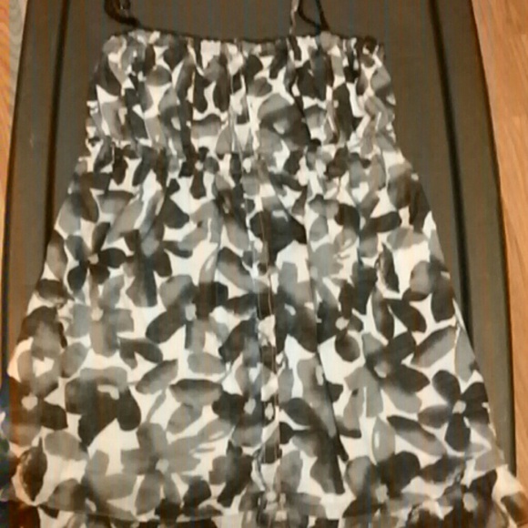Hollister blue flower tank top
