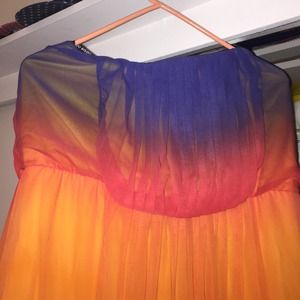 Long bright ombré dress