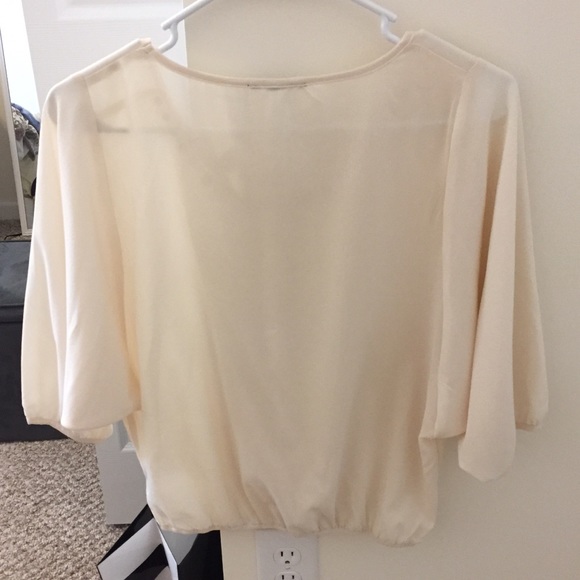 Sheer chiffon blouse with gem stone neckline - Picture 4 of 4