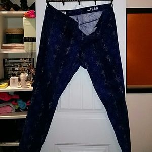Snakeskin corduroy leggings