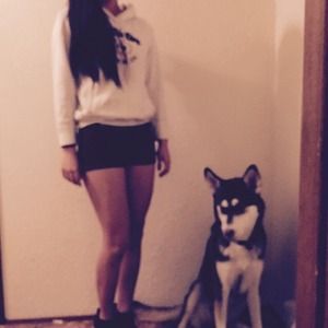 Hollister Hoodie - white