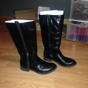 Black riding boots