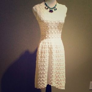 SOLD- ZARA asymmetrical knit crochet dress