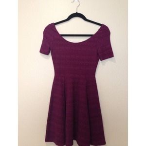 Maroon Skater Dress