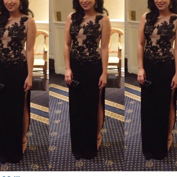 Black Sequin Gown