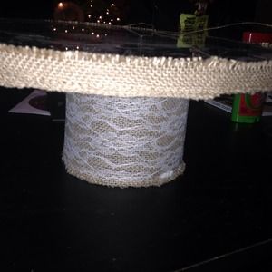 Rustic cake stand!