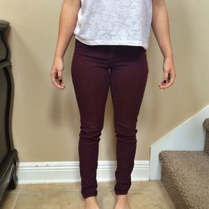 Charlotte Russe Burgundy jeggings