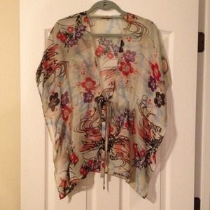Sheer Floral Kimono Blouse from Nordstrom