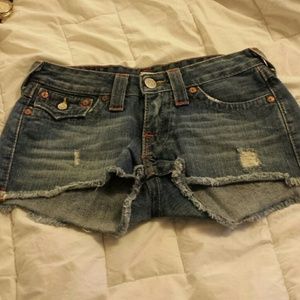 True Religion Denim cutoff shorts