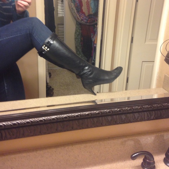 Black Leather Cole Haan nike Air Boots