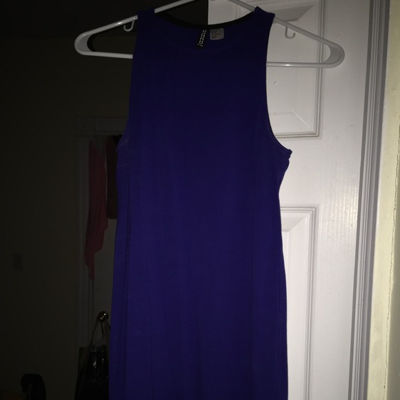 Royal blue halter dress