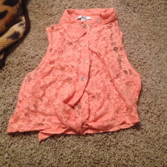 Lace floral shirt